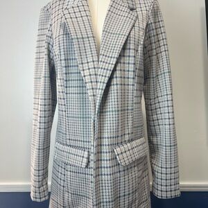 Liverpool Blue and White Plaid Blazer